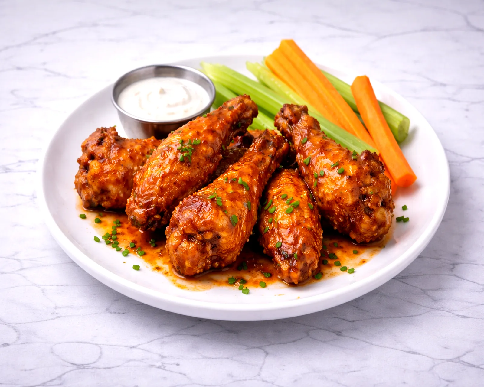 Crispy chicken wings tossed in hot or garlic sauce at ByWard Market Ottawa