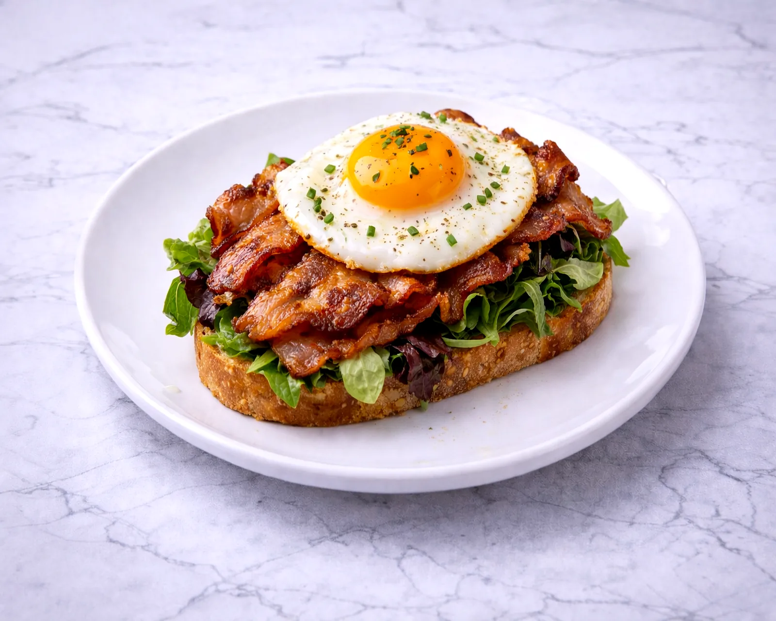 Sunny side egg and bacon sandwich at ByWard Market Ottawa