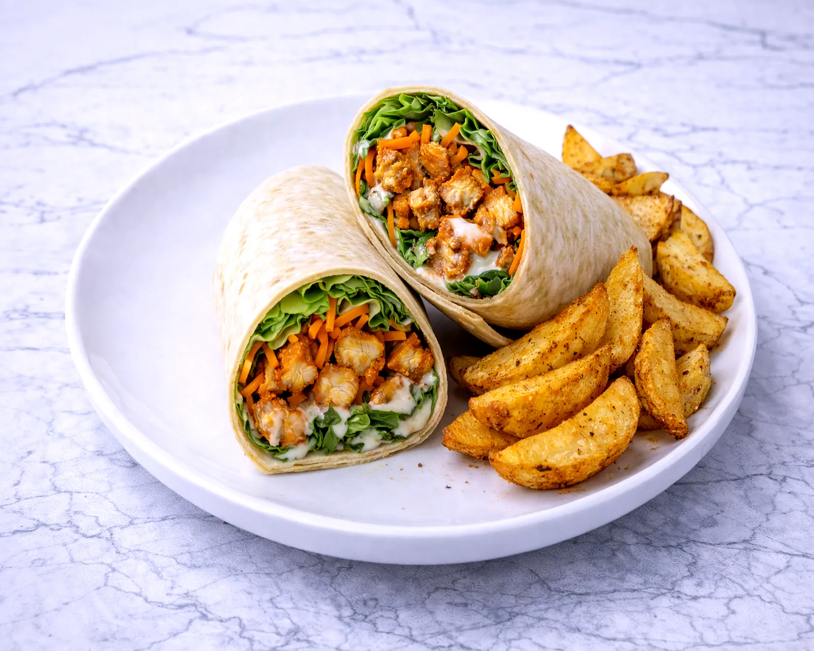 Buffalo chicken ranch wrap at ByWard Market Ottawa