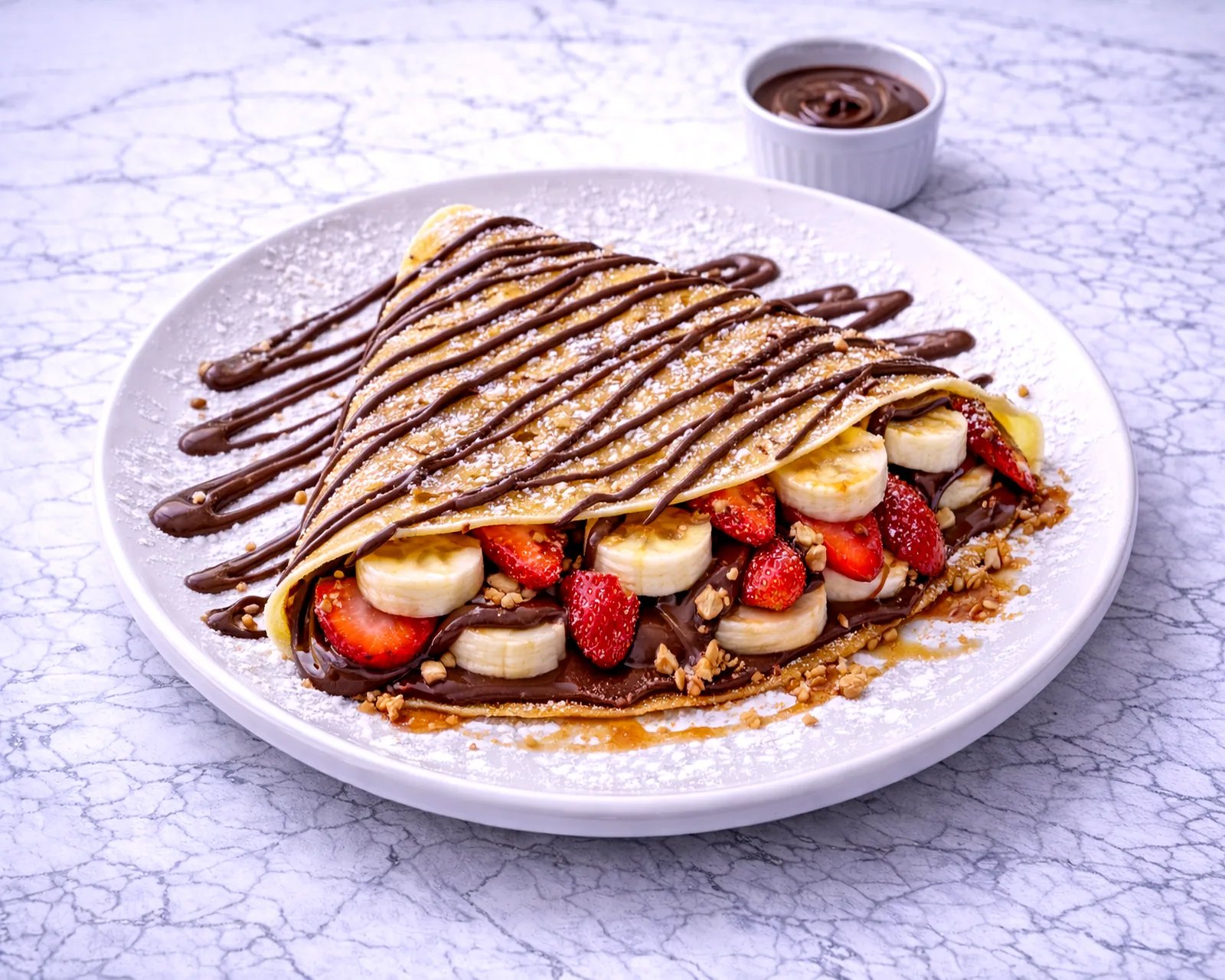 Nutella crepe with banana and strawberry at ByWard Market Ottawa