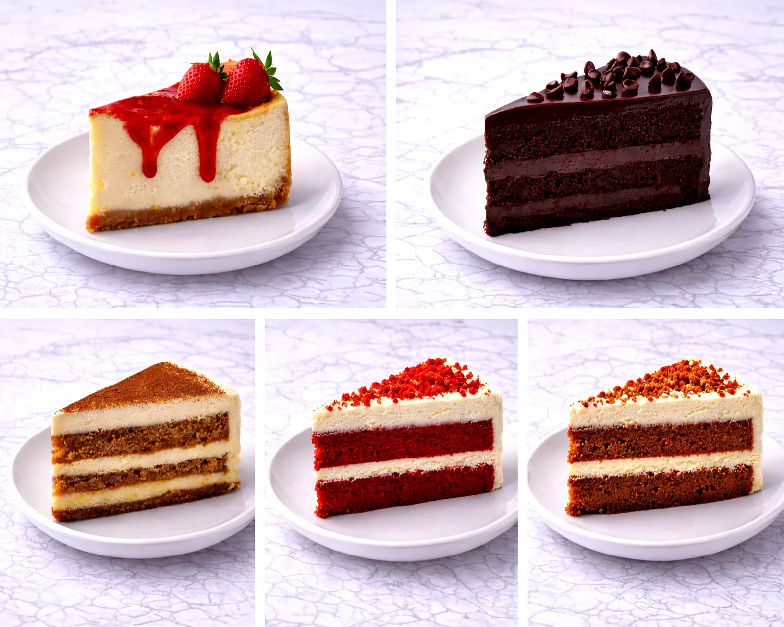 Assorted cake slices at ByWard Market Ottawa