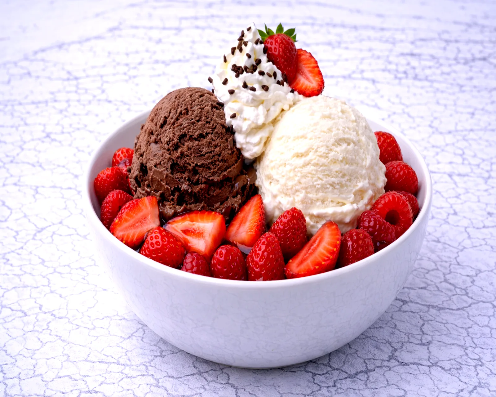 Chocolate and vanilla ice cream bowl at ByWard Market Ottawa